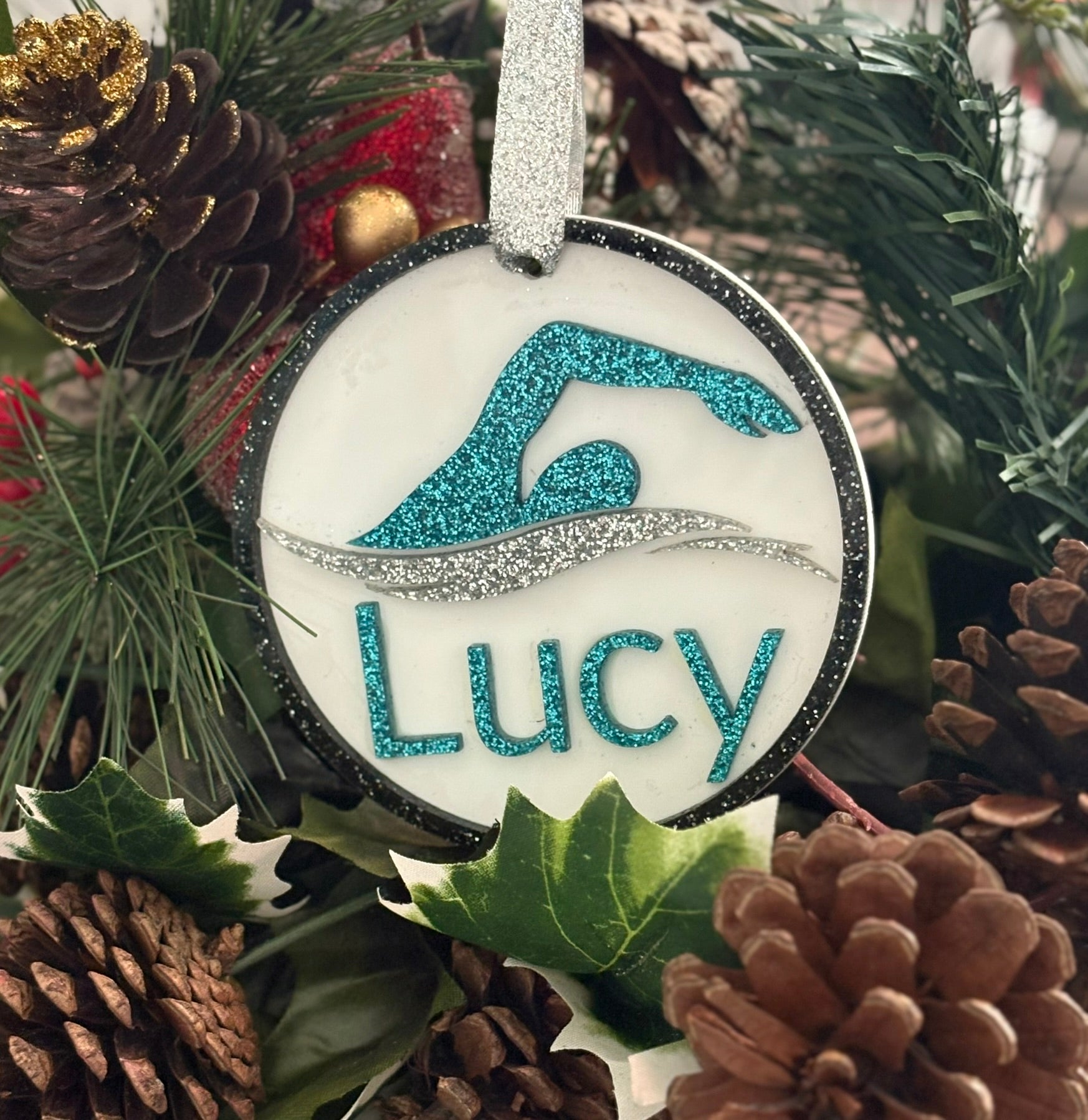 Personalized Acrylic Swimmer Ornament