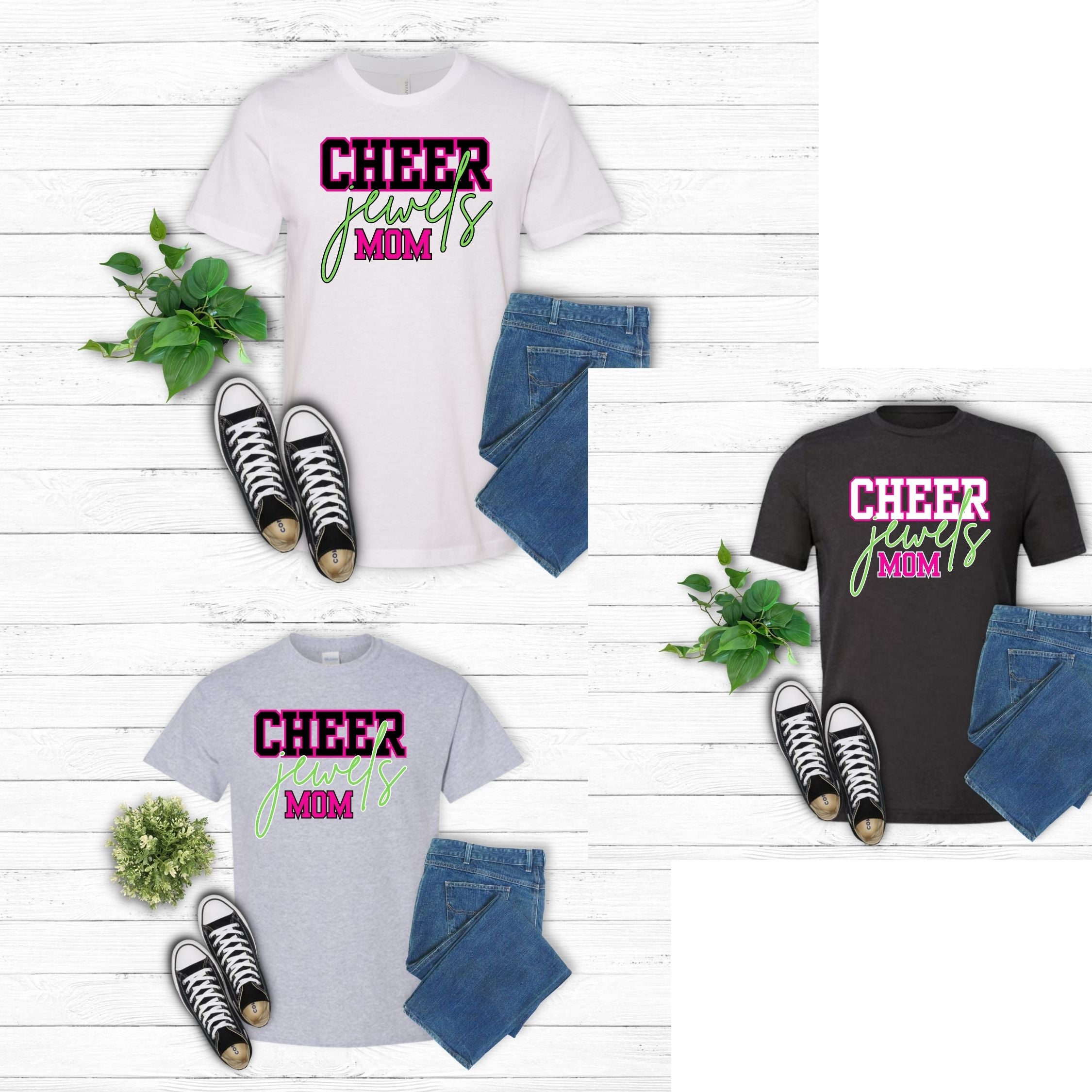 Classic Cheer Jewels Mom T-Shirt or Hoodie