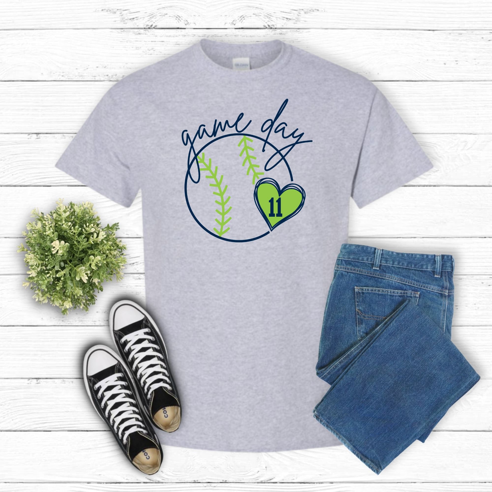Game Day Personalized Baseball Tee