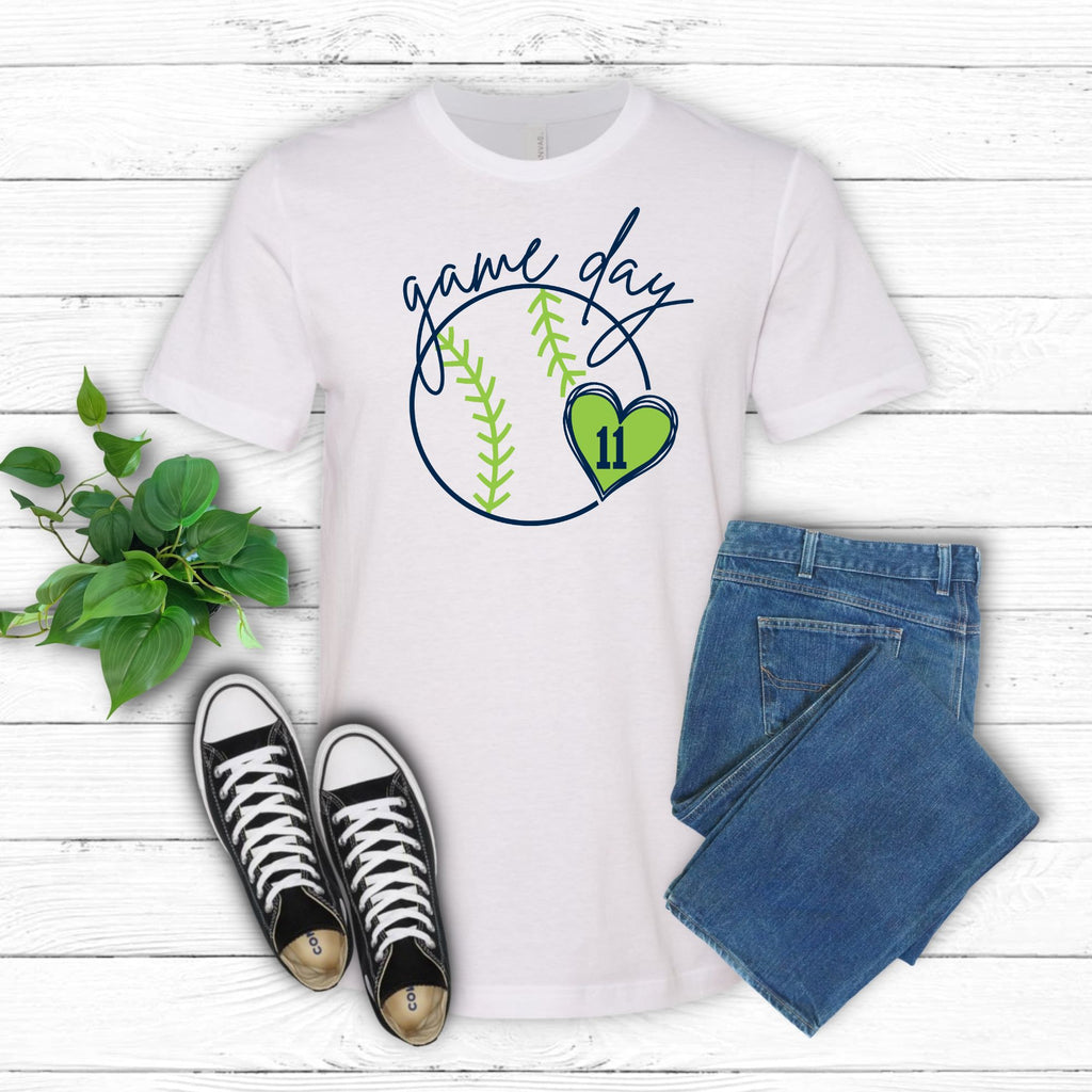 Game Day Personalized Baseball Tee