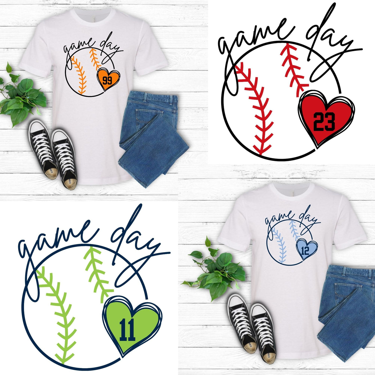 Game Day Personalized Baseball Tee