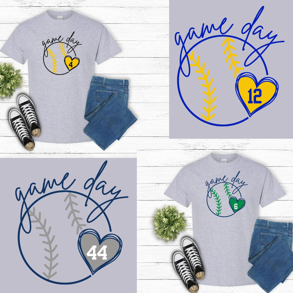 Game Day Personalized Baseball Tee