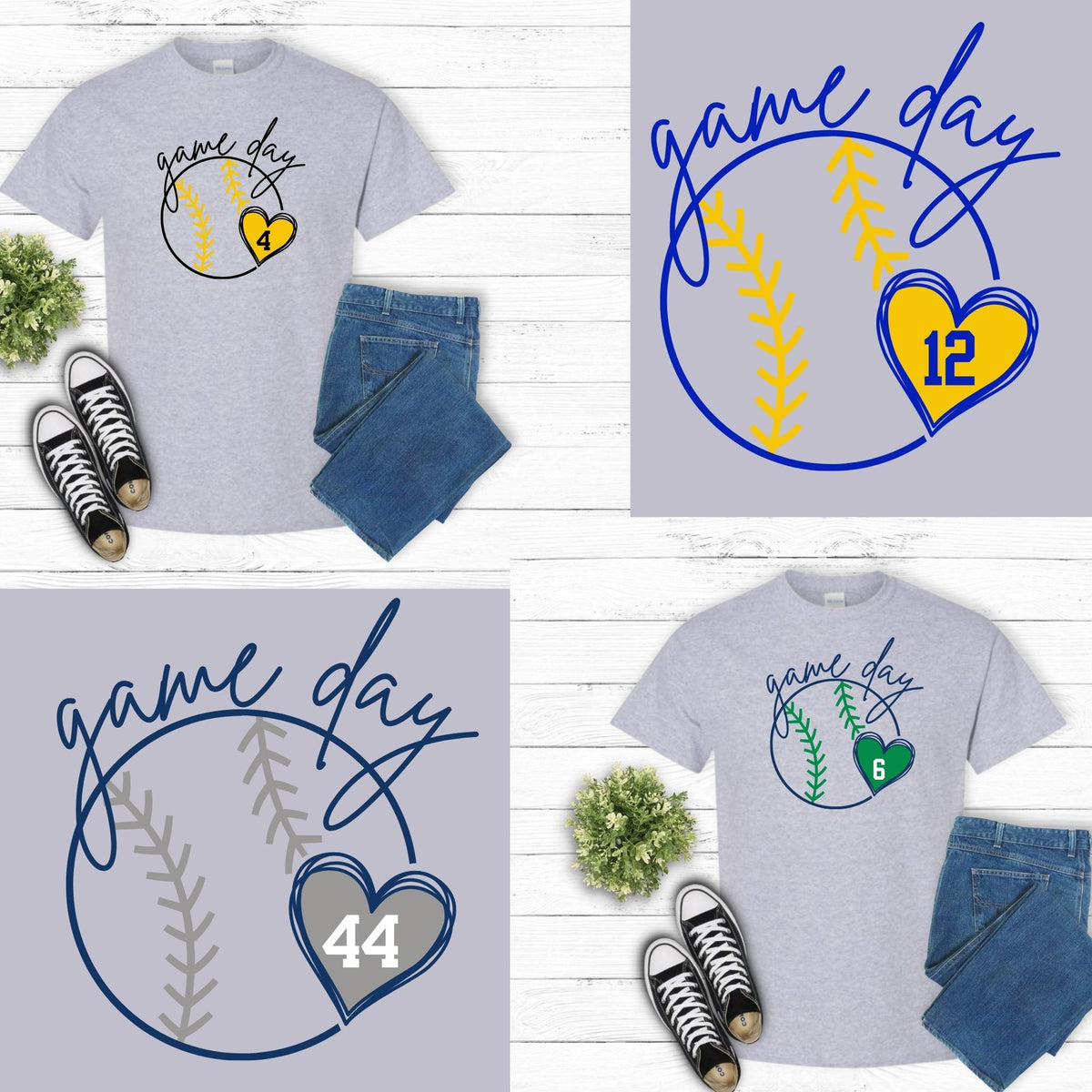 Game Day Personalized Baseball Tee