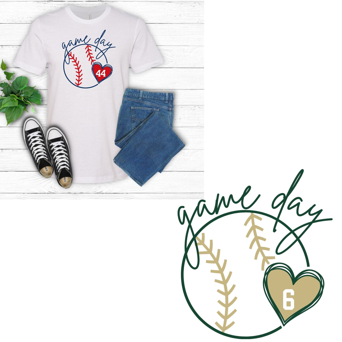 Game Day Personalized Baseball Tee