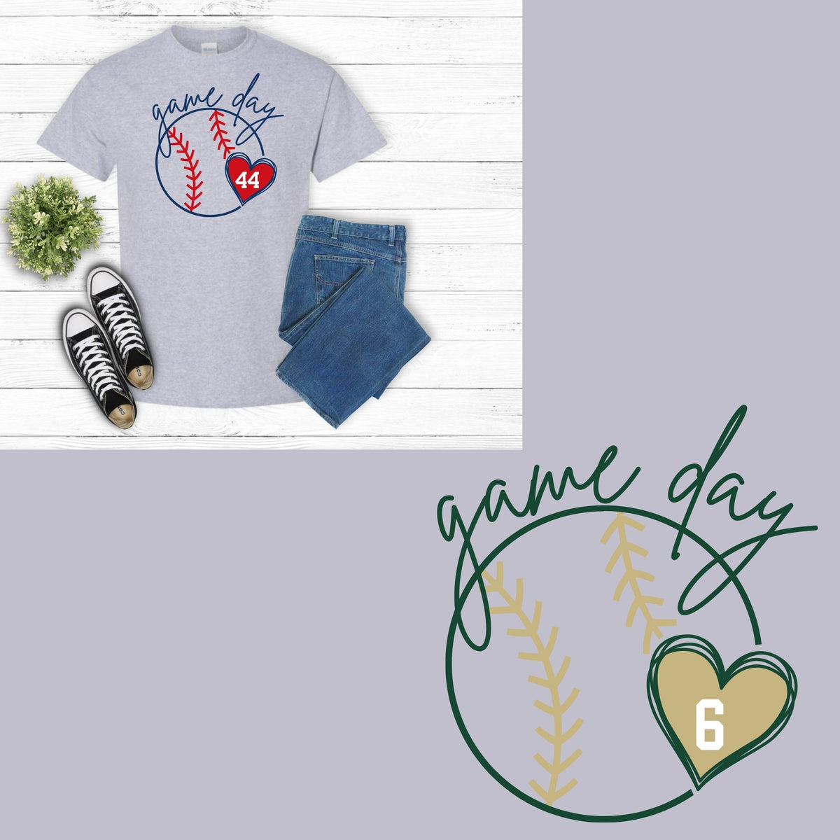Game Day Personalized Baseball Tee