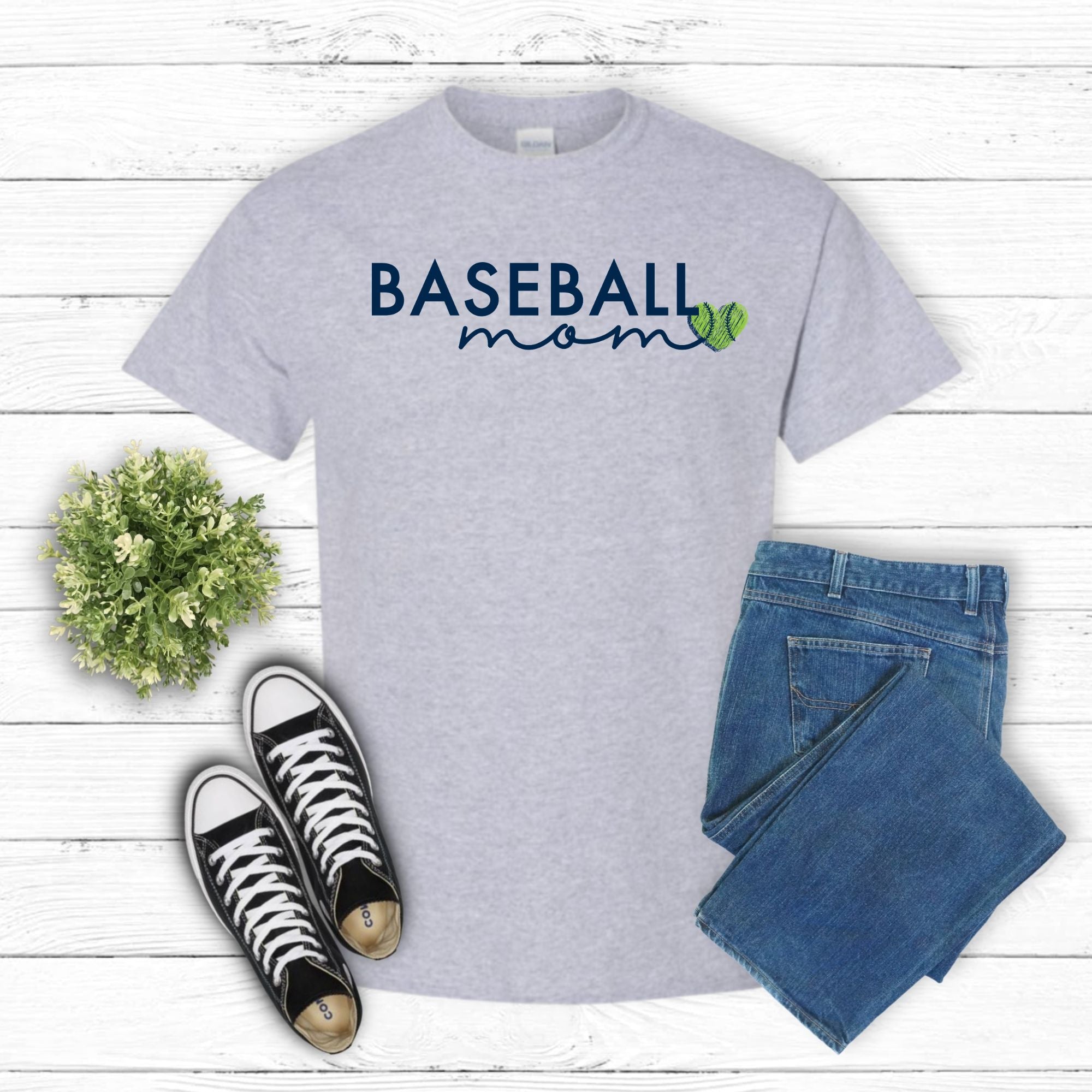Baseball Mom Script Tee