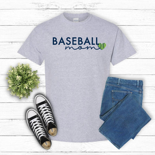 Baseball Mom Script Tee