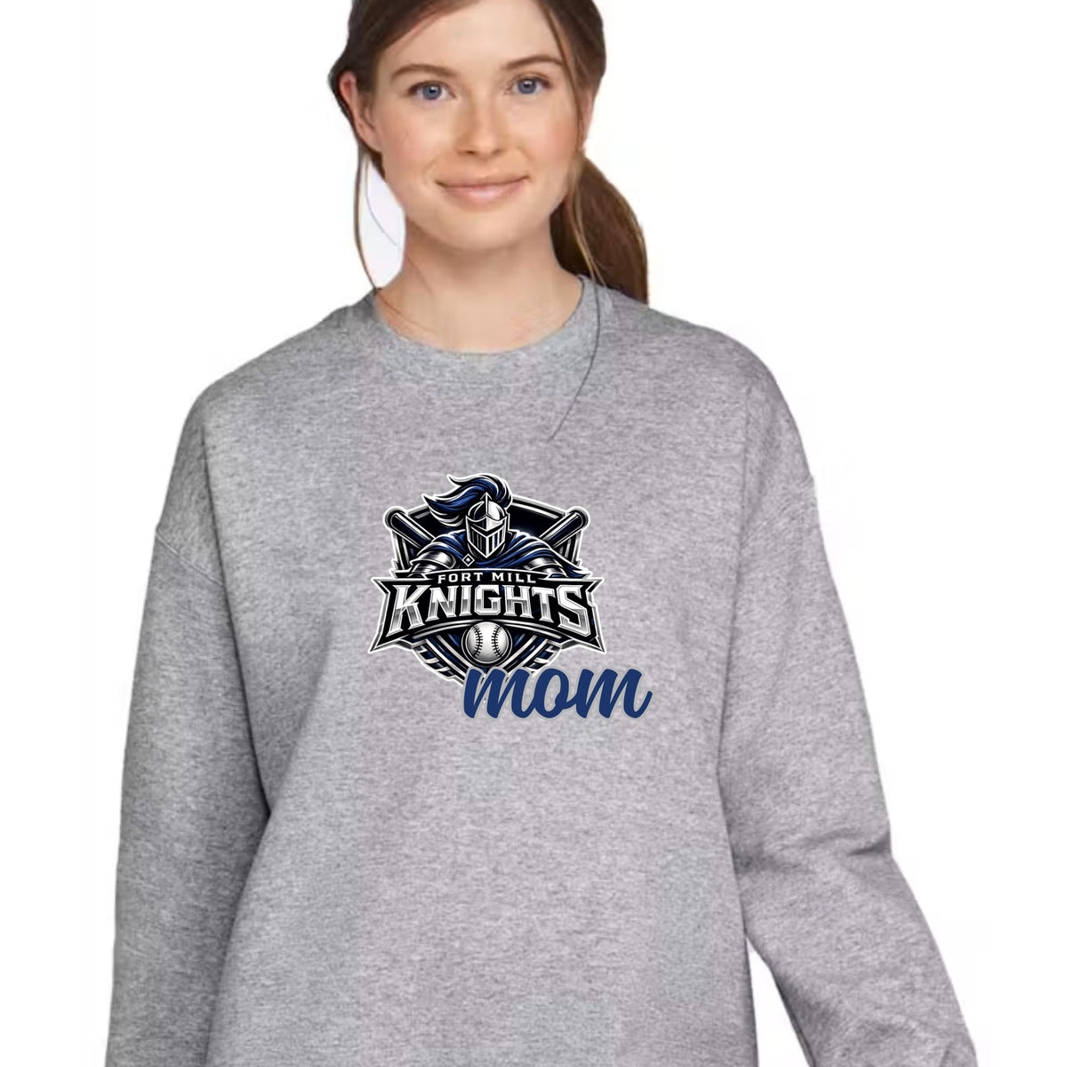 Fort Mill Knights Mom – Softstyle Crewneck Sweatshirt