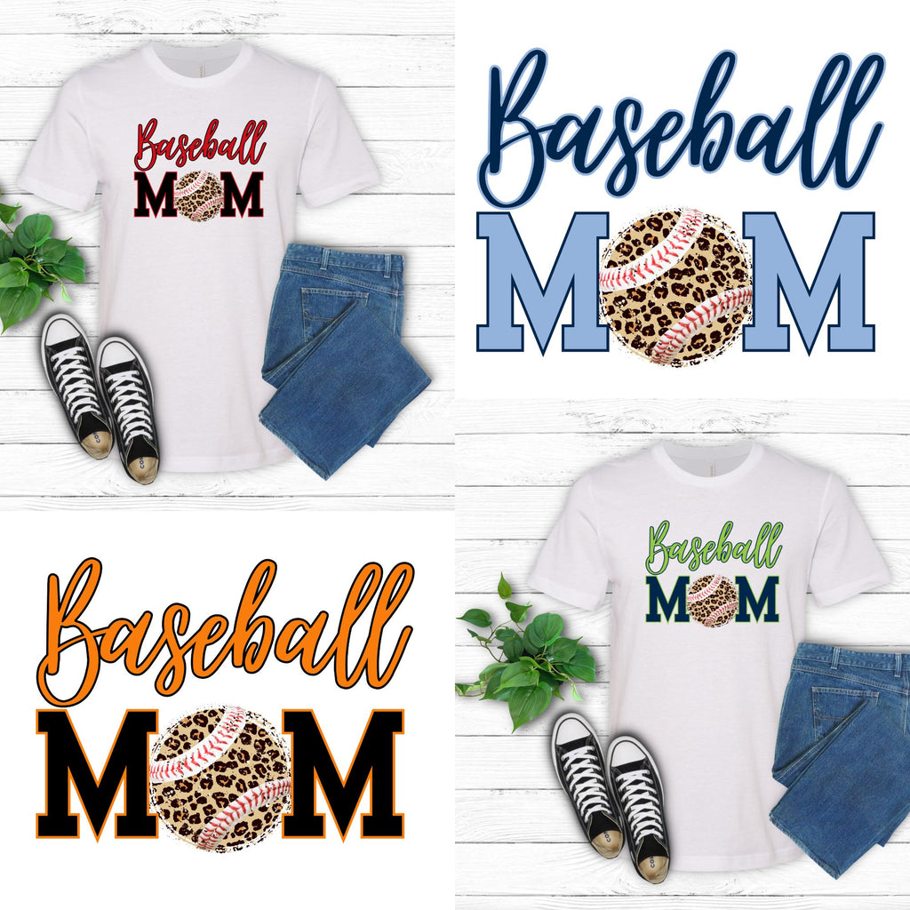 Baseball Mom Leopard Tee