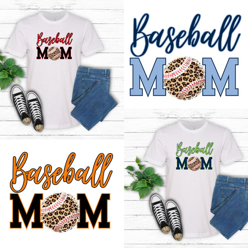 Baseball Mom Leopard Tee