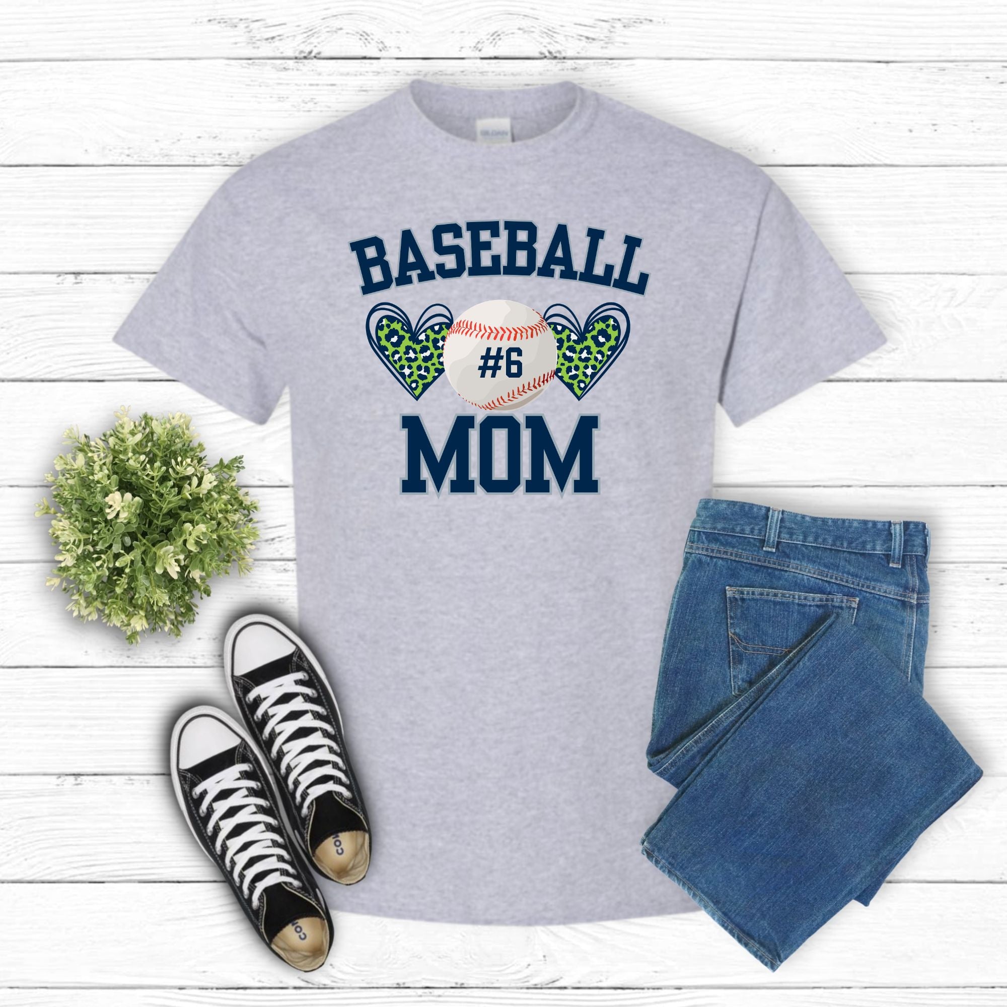 Personalized Baseball Mom Tee
