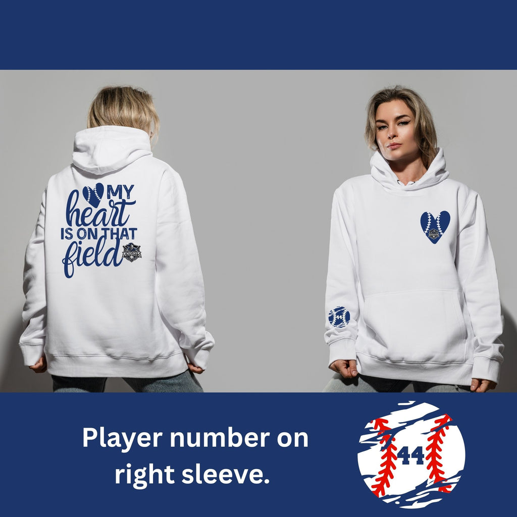 My Heart Is on That Field – Baseball Mom Hoodie