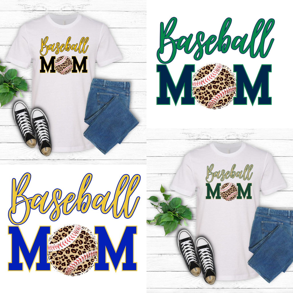 Baseball Mom Leopard Tee