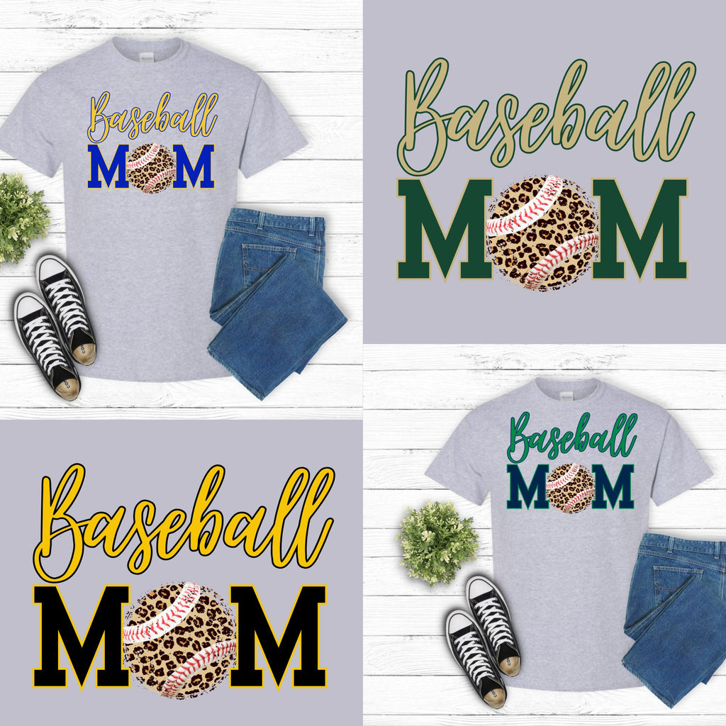 Baseball Mom Leopard Tee