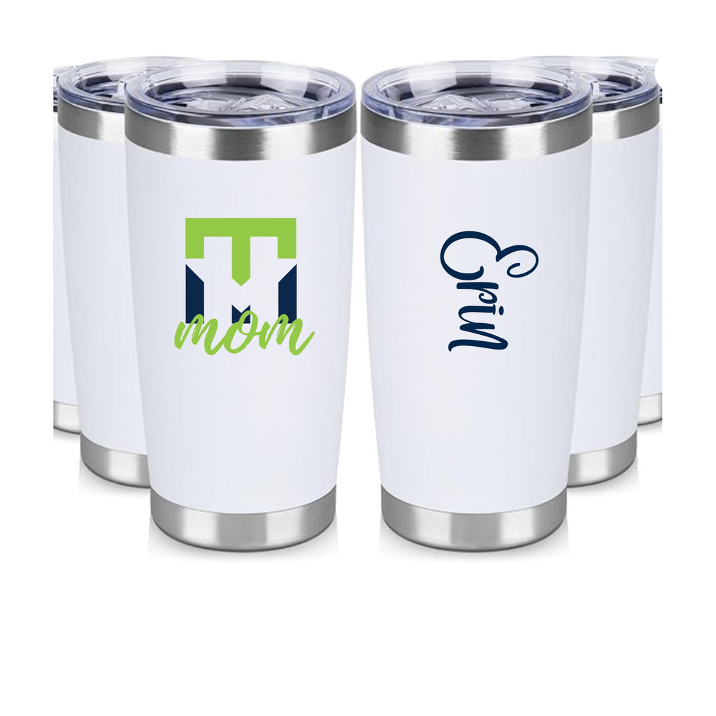 Personalized Baseball Mom 20 oz Travel Tumbler