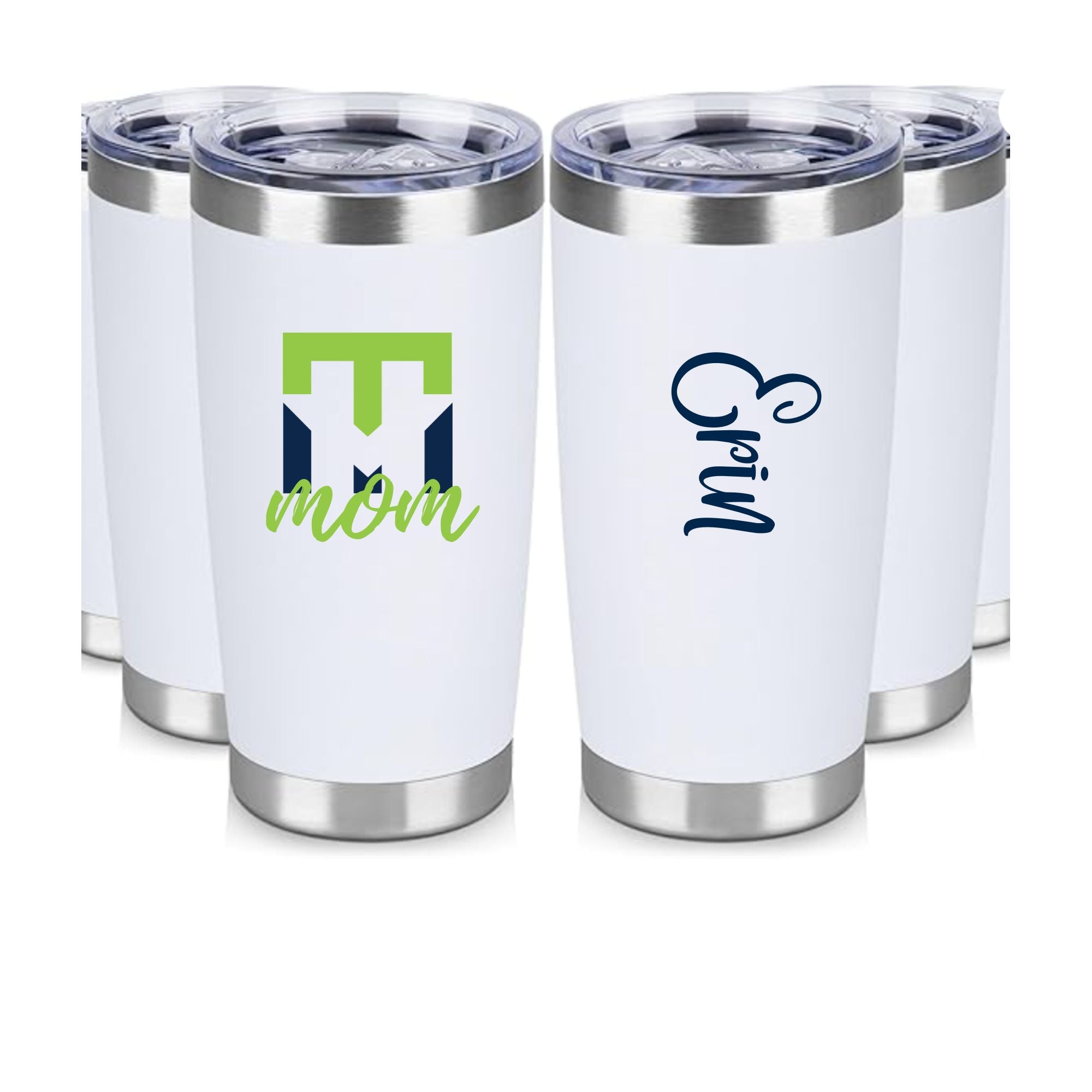 Personalized Baseball Mom 20 oz Travel Tumbler