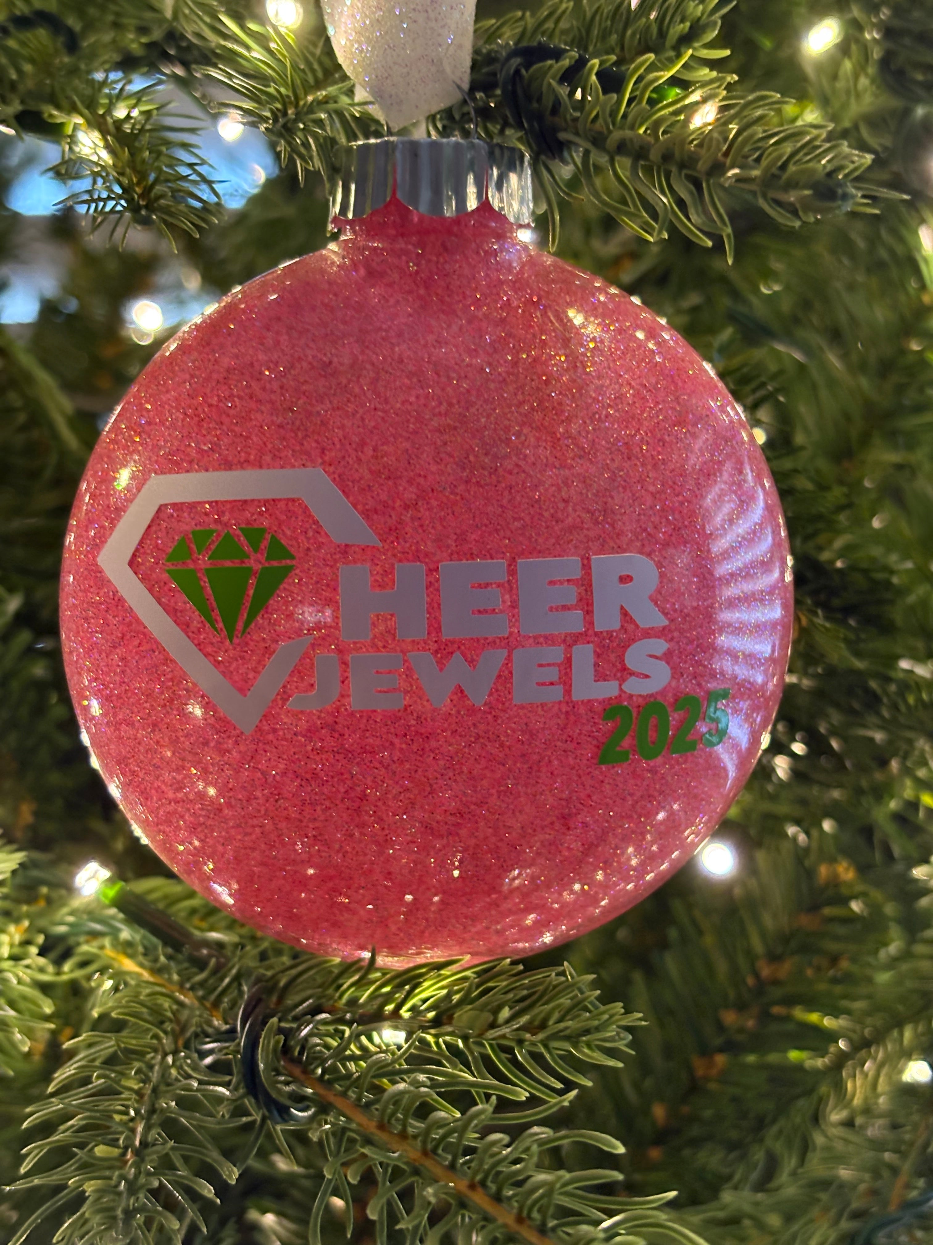 Personalized Double-Sided Glitter Ornament