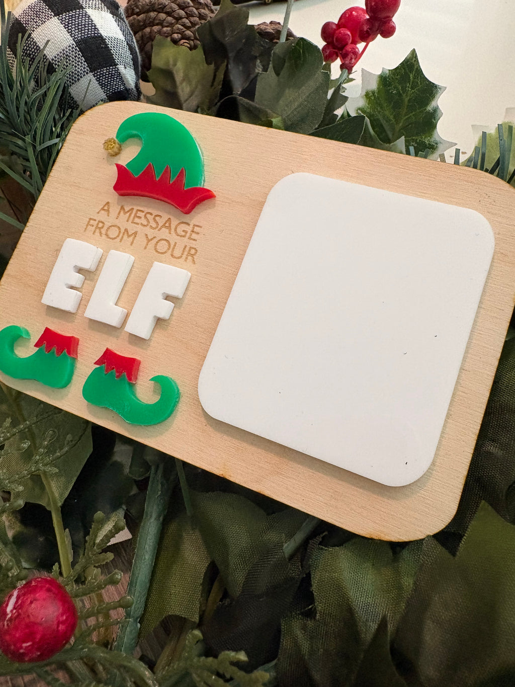 Message From Your Elf Dry-Erase Board