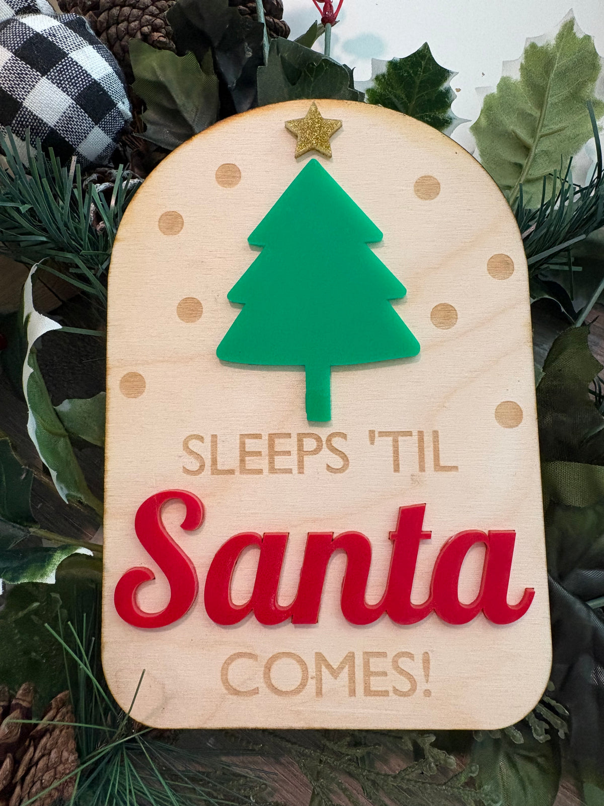 Personalized Christmas Countdown Sign