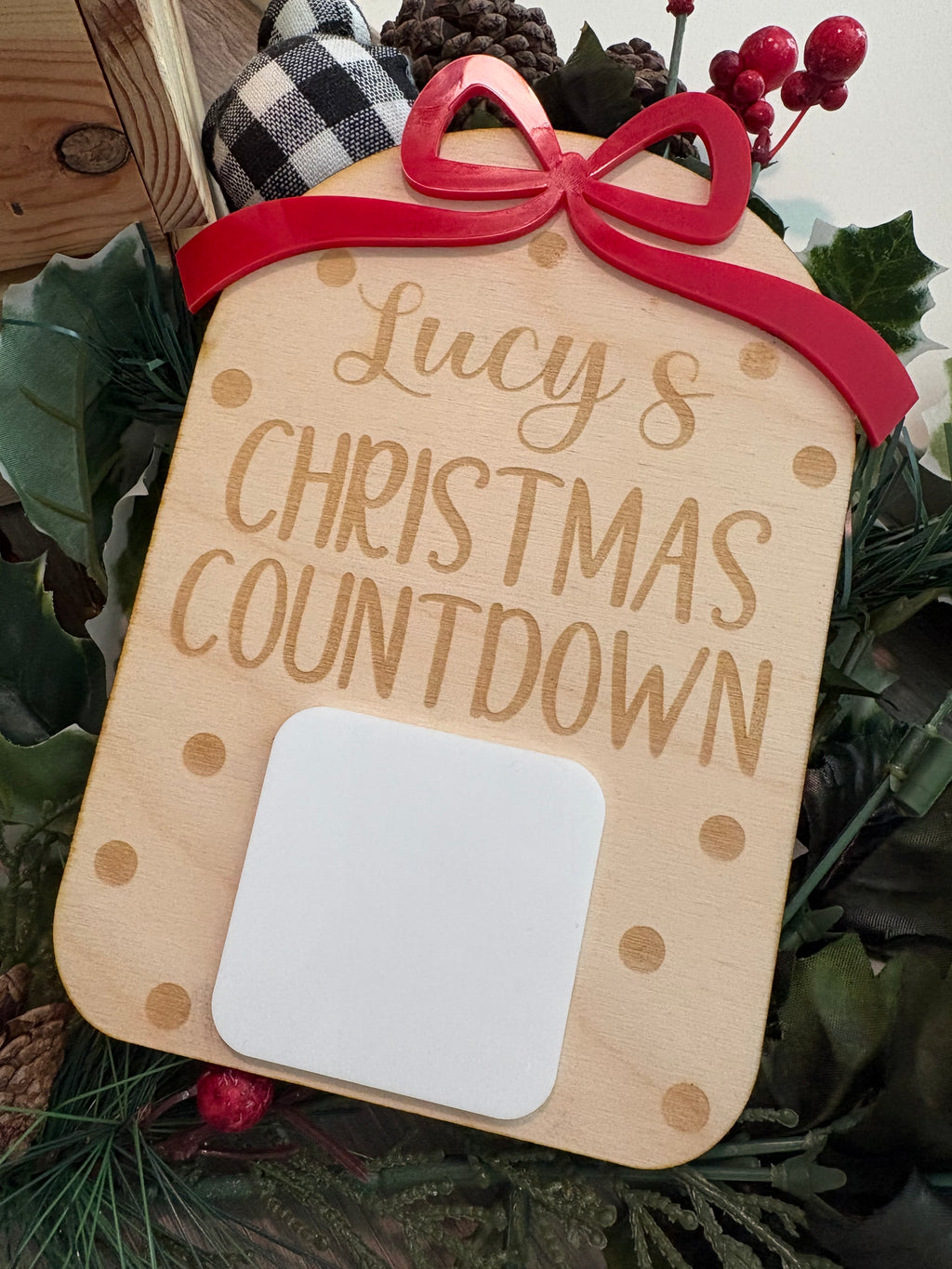 Personalized Christmas Countdown Sign