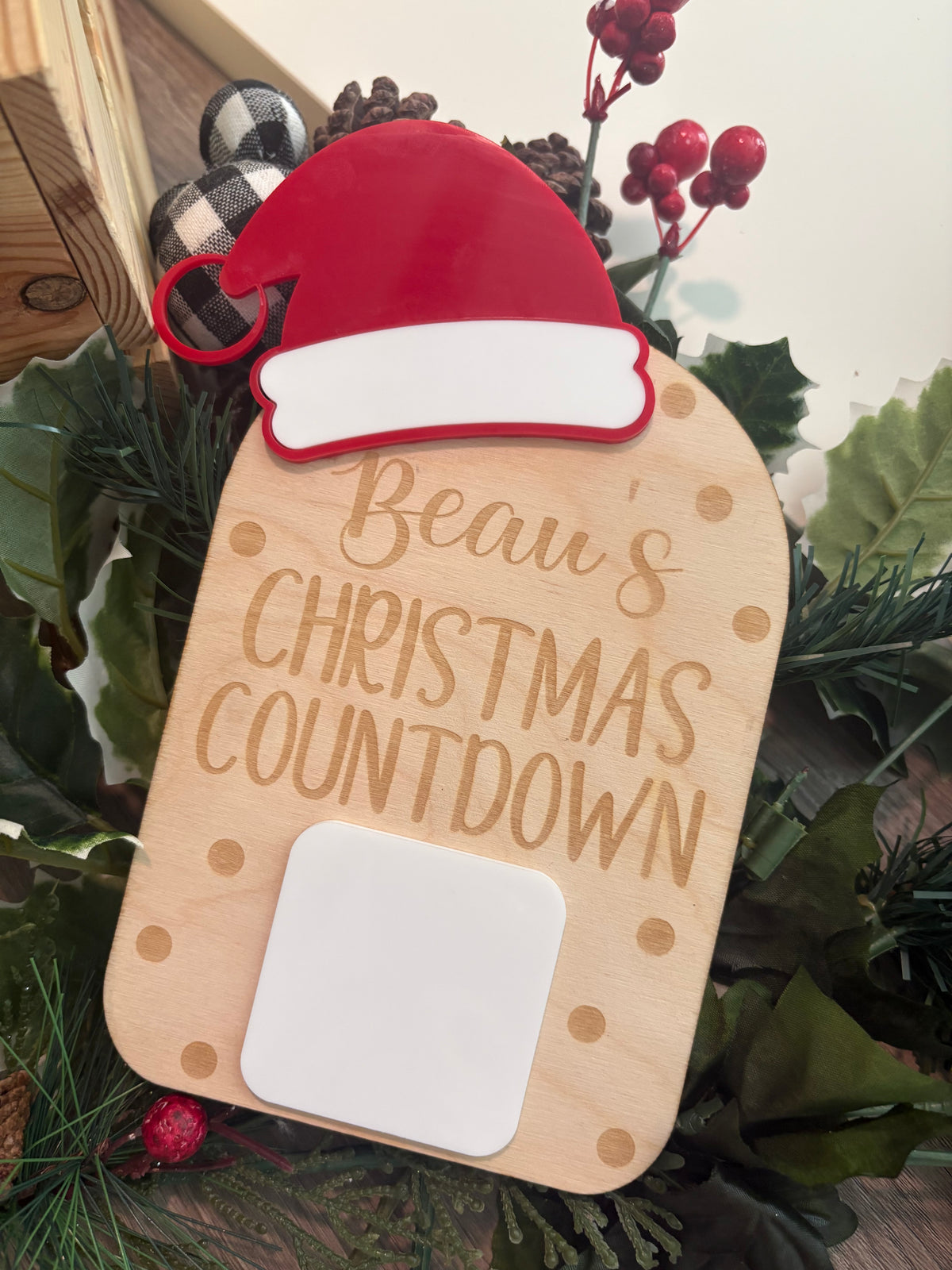 Personalized Christmas Countdown Sign
