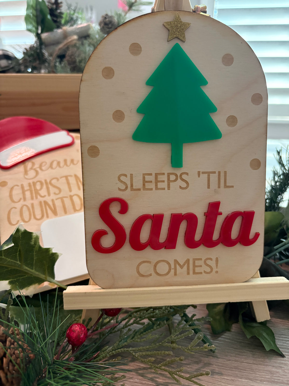 Personalized Christmas Countdown Sign