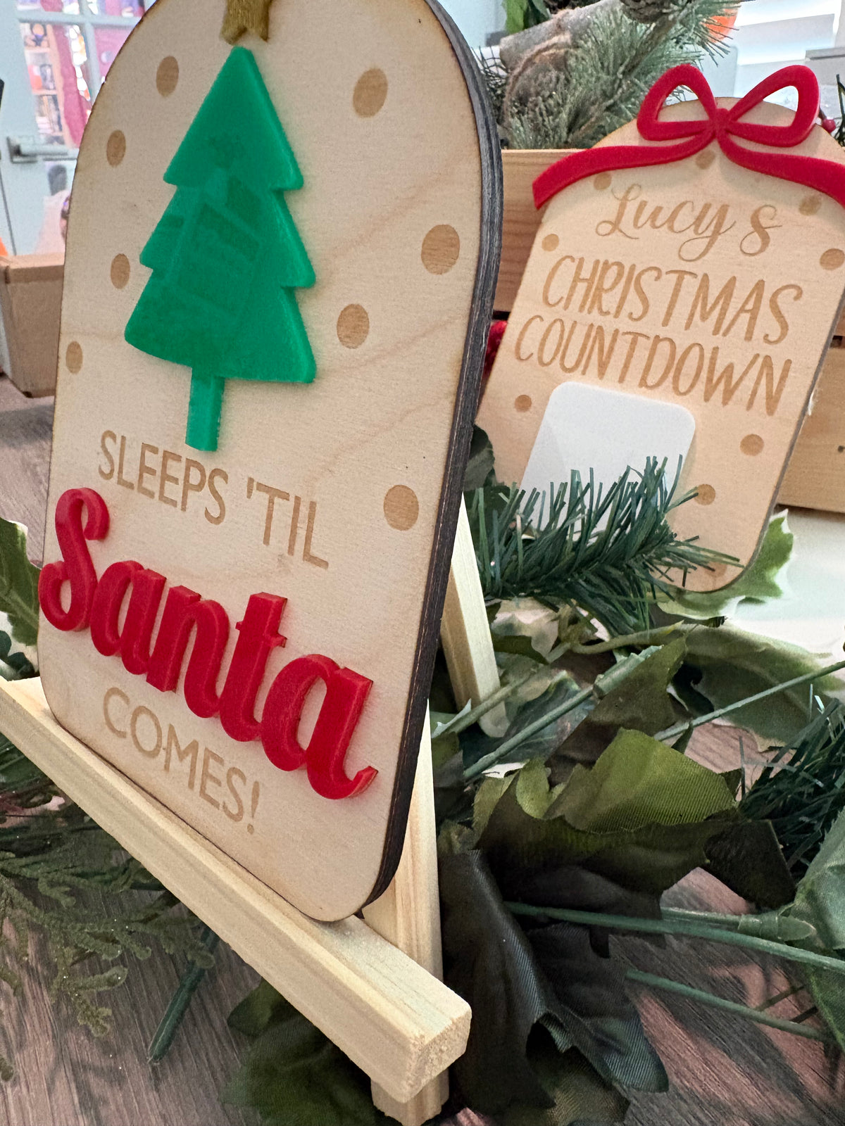 Personalized Christmas Countdown Sign