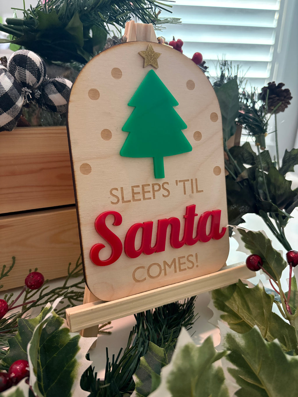 Personalized Christmas Countdown Sign