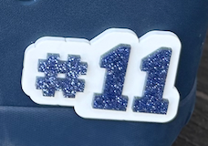Custom Acrylic Bogg Bag Tags - Player #