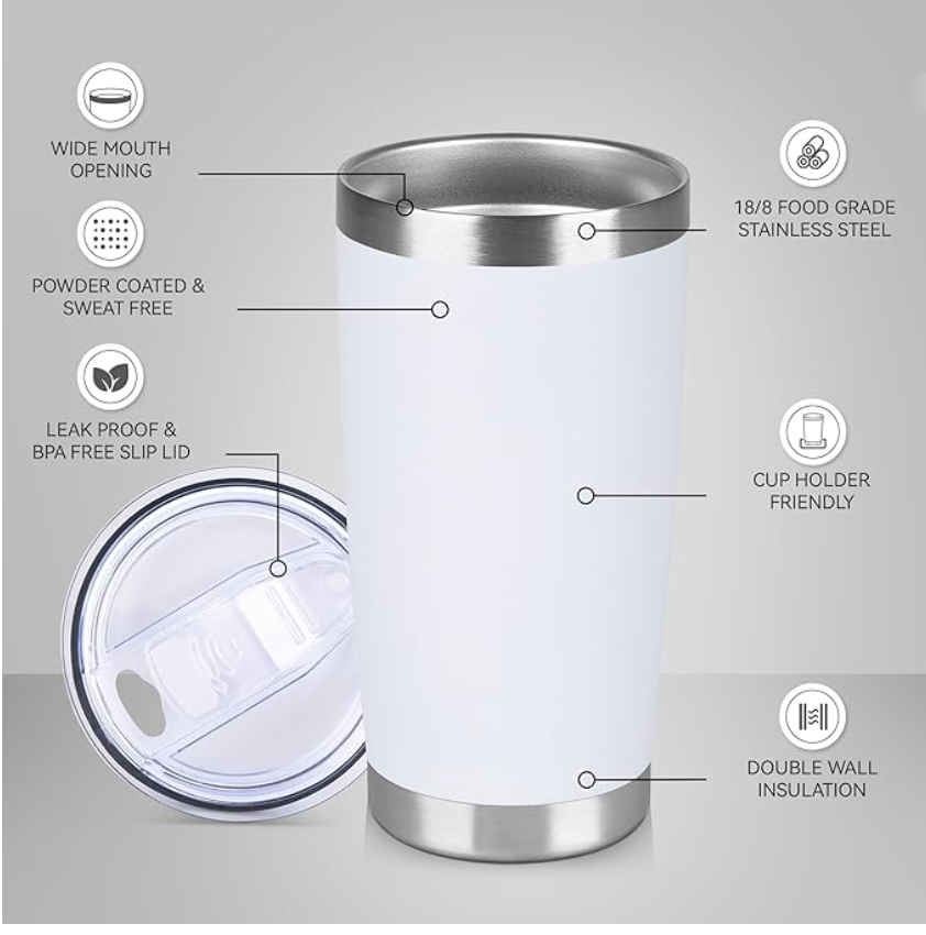 Personalized Baseball Mom 20 oz Travel Tumbler