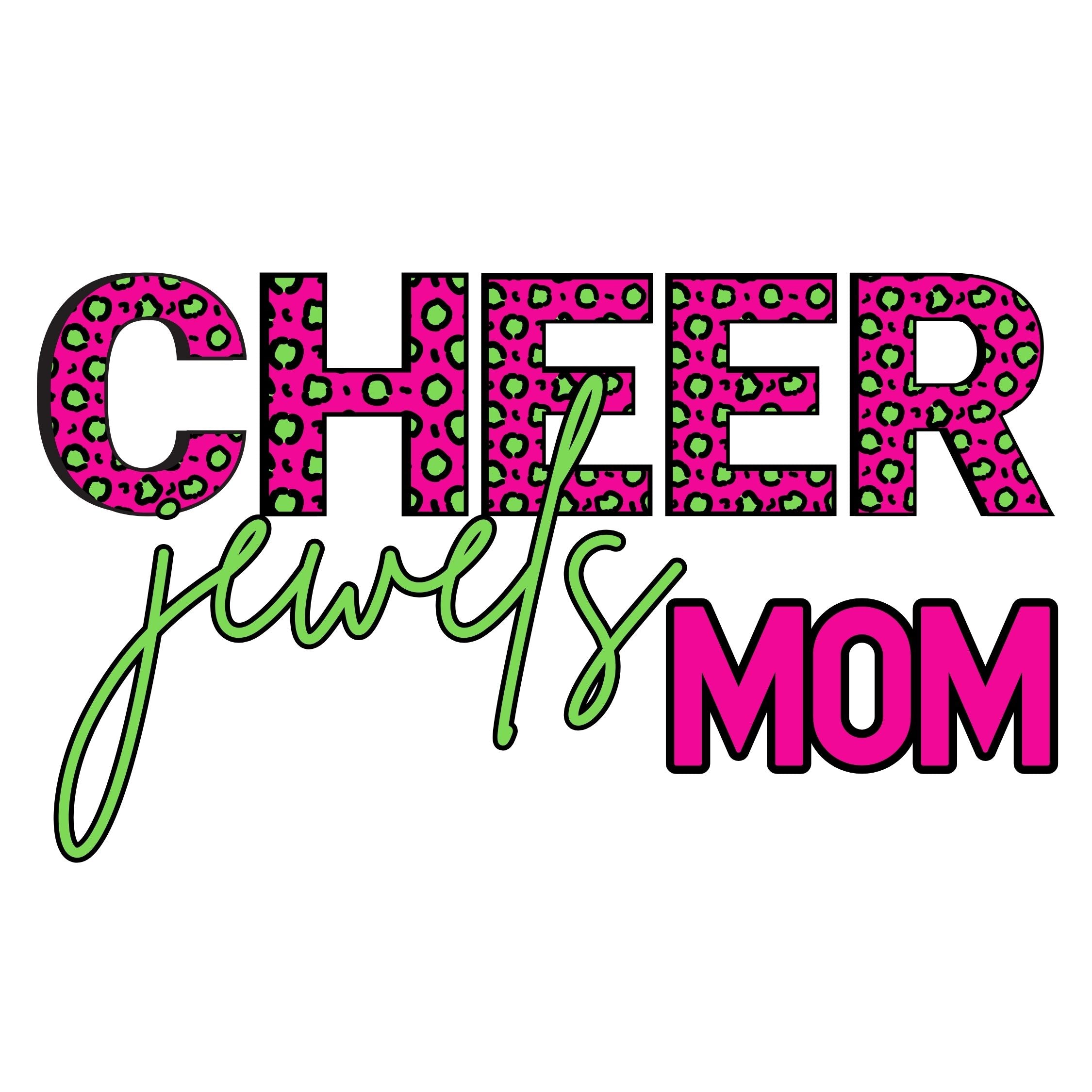 Leopard Print Cheer Jewels Mom T-Shirt or Hoodie