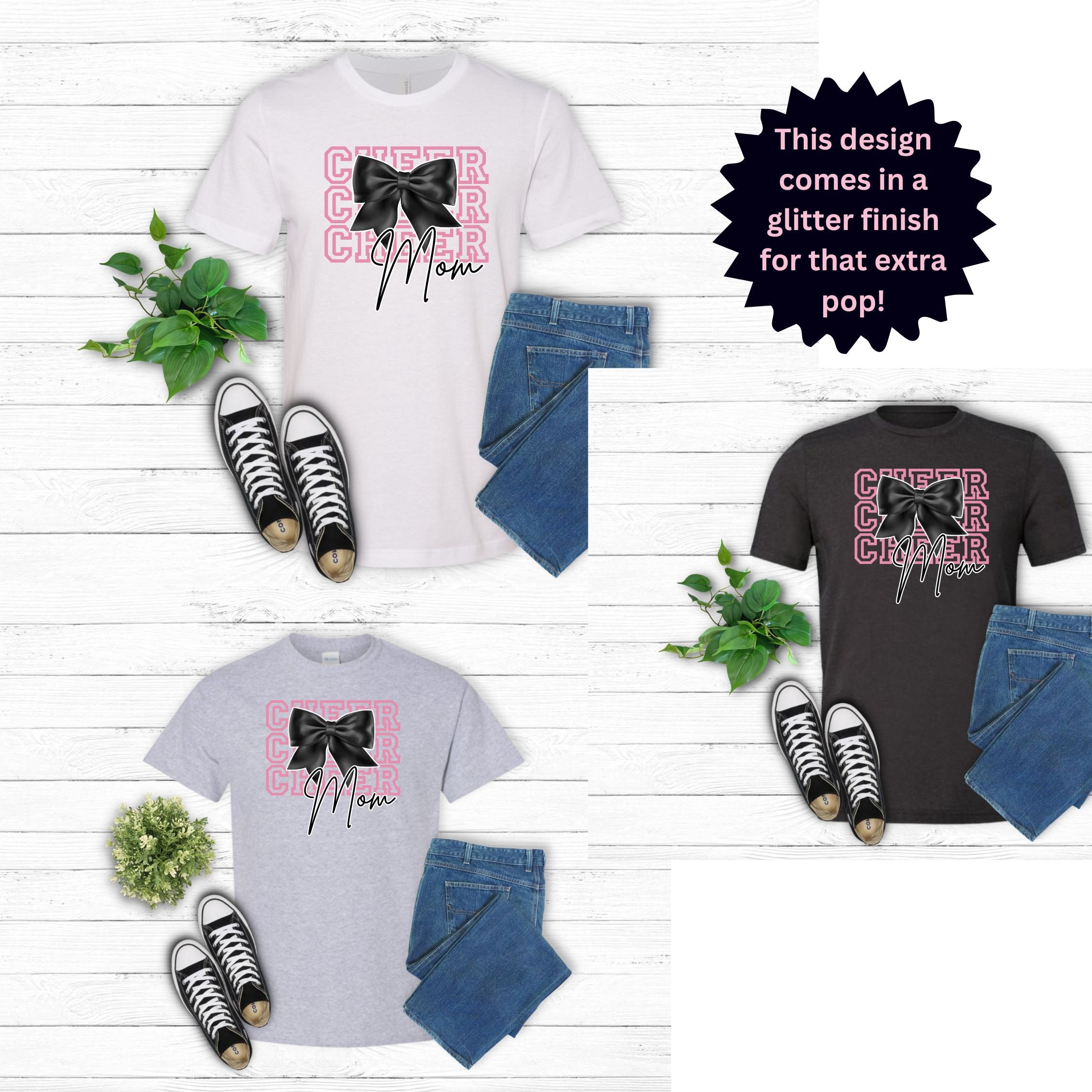 Cheer Cheer Cheer Mom T-Shirt or Hoodie